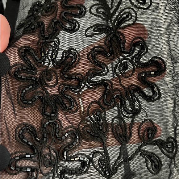 Vintage Black Lace Sheer Top - Picture 3 of 10